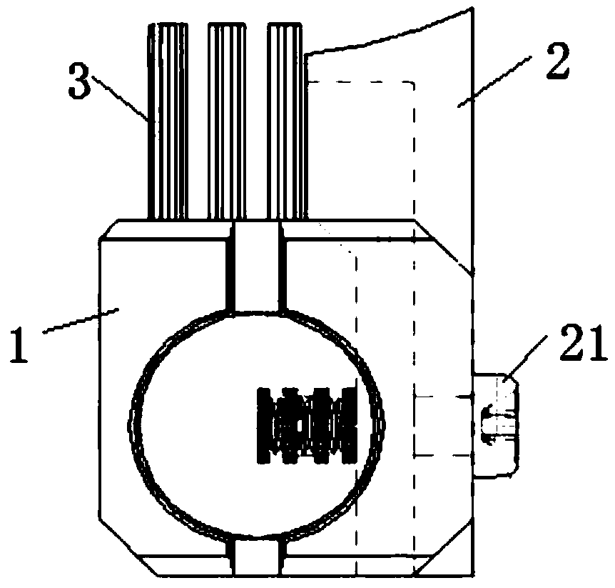 Anti-ash-deposition brush for cleaning runner wheel in resistance-type online grain moisture meter