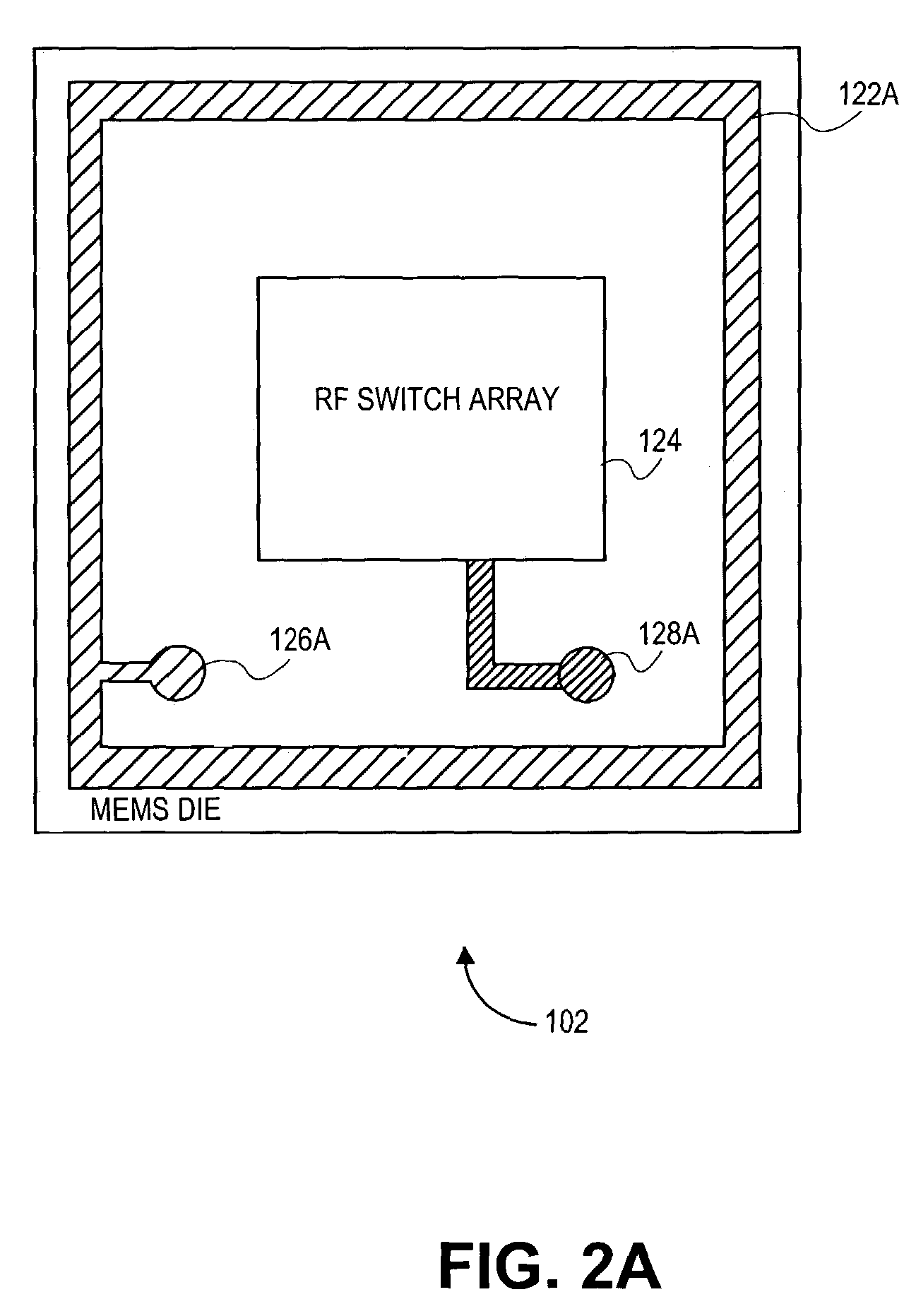 MEMS RF switch module including a vertical via