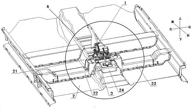 Automobile parking brake mounting bracket structure