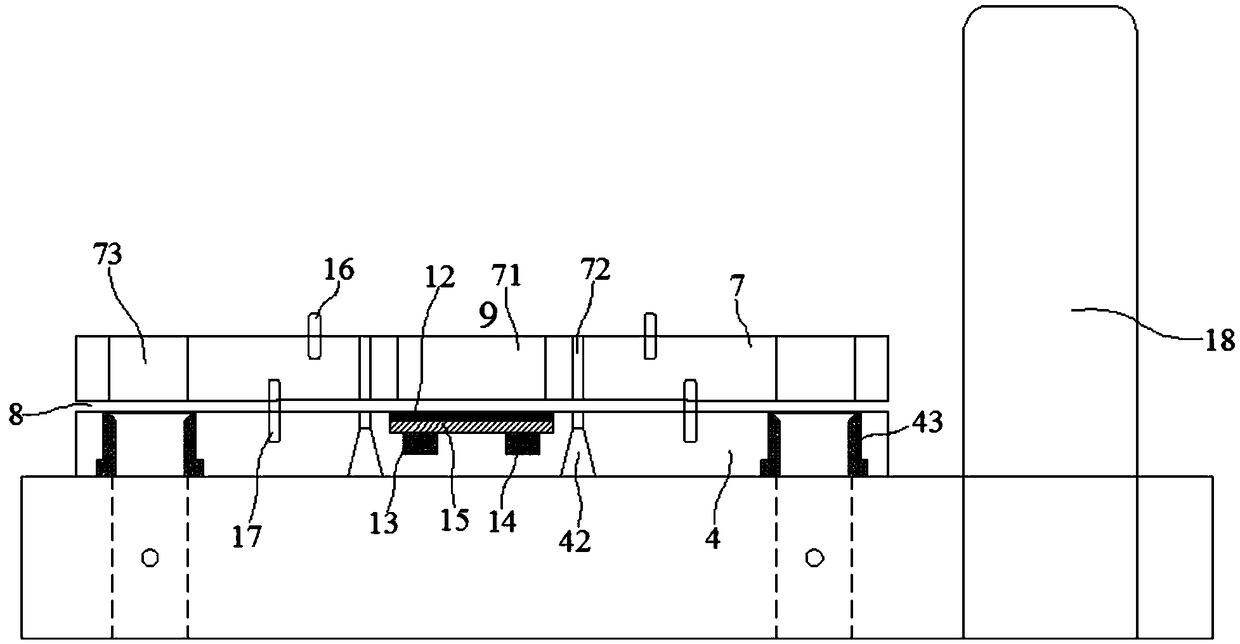 Die cutting device for soft metal film