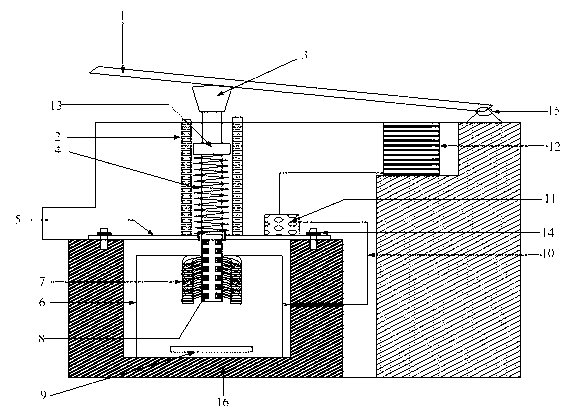 Power generating device for rolling roads and array thereof