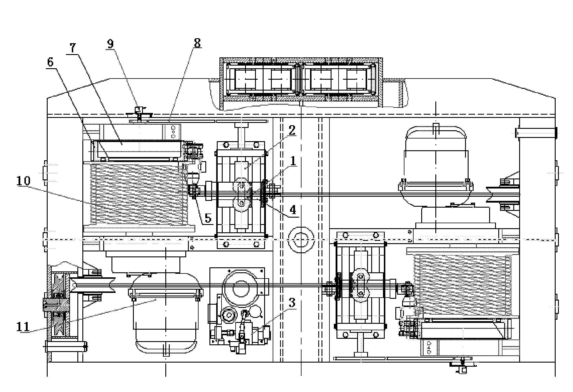 Lifting mechanism for railway T-shaped girder bridge erecting machine