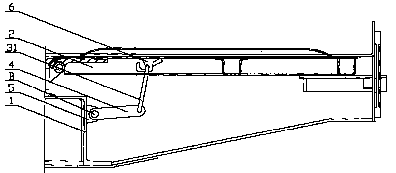 Truck and auxiliary closing device for bottom door thereof