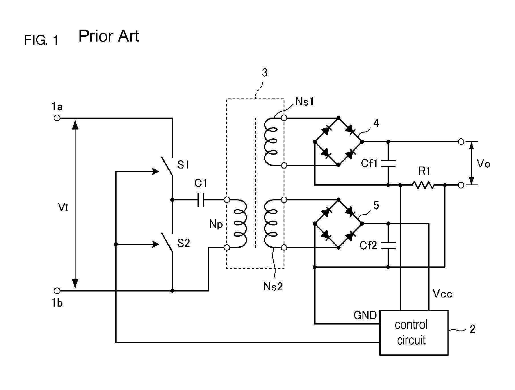 Switching power supply apparatus including a plurality of outputs