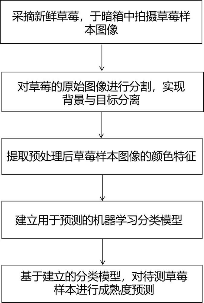 Strawberry maturity rapid discrimination method based on machine learning