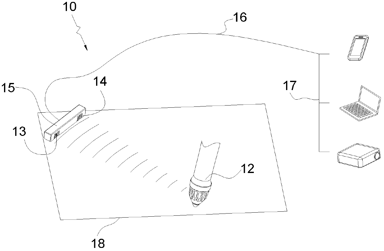 Ultrasonic handwriting input system