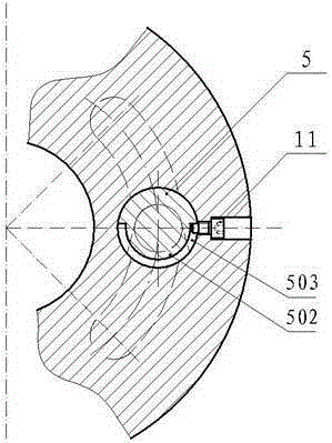 A hydraulically controlled stop pin reset device with movable guide rail of power tongs