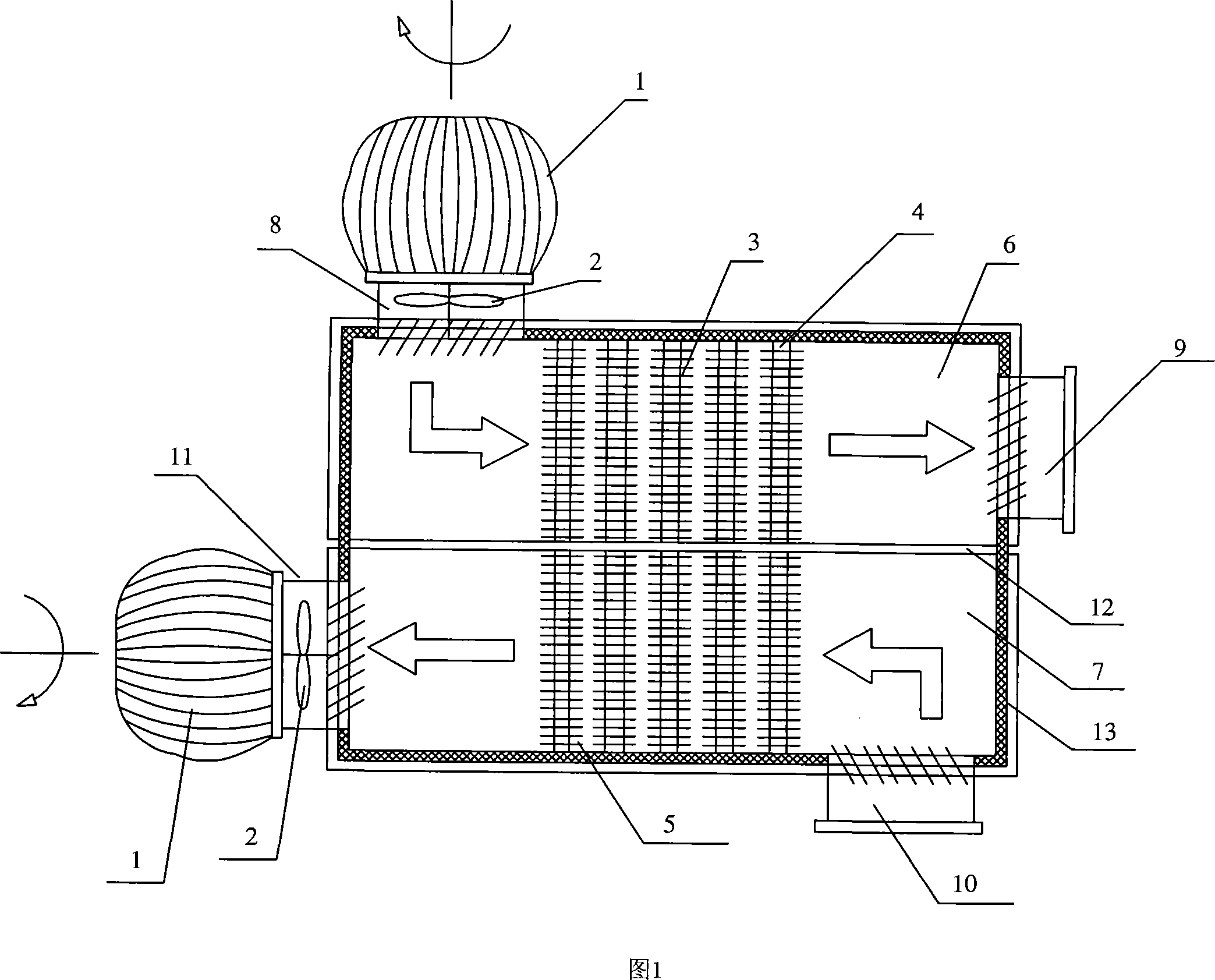 Unpowered type air heat recovery device