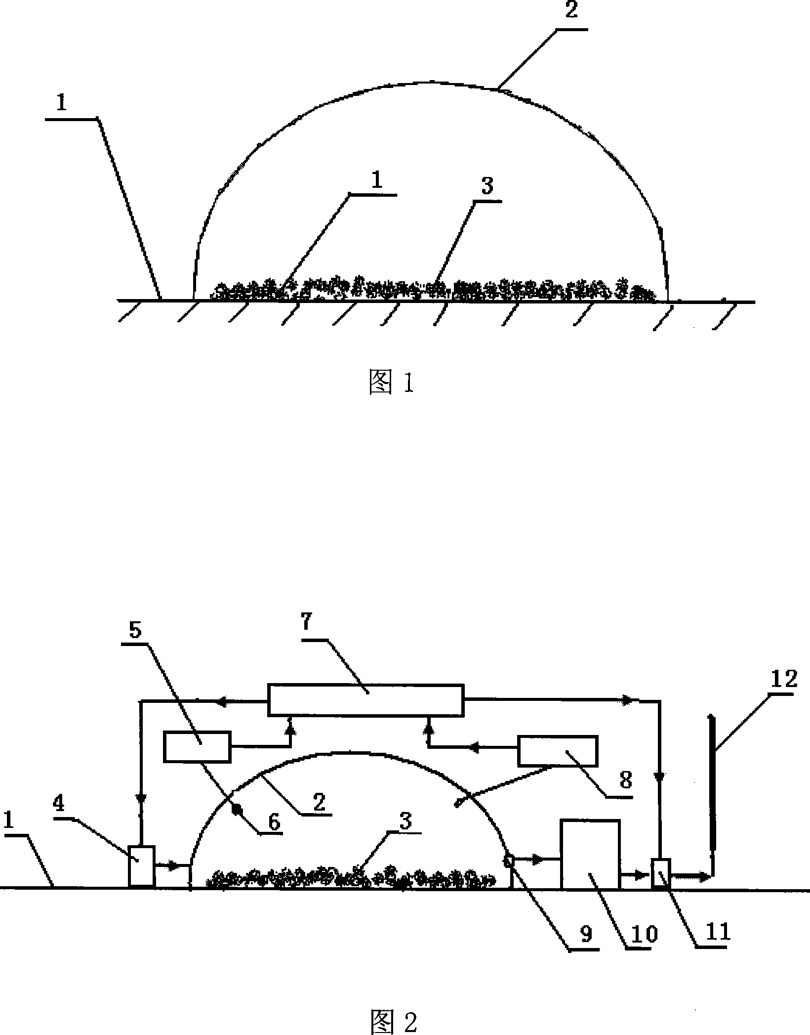 Malodorous gas processing system for sanitary landfill yard