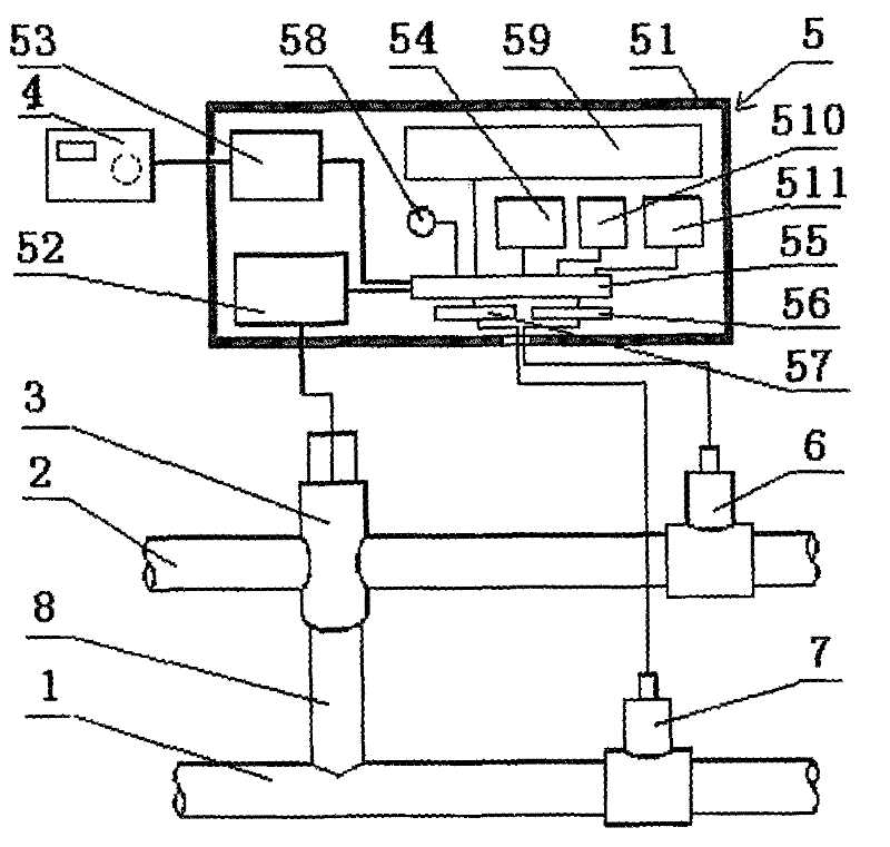 Heat quantity apportionment measuring method and device for central heating