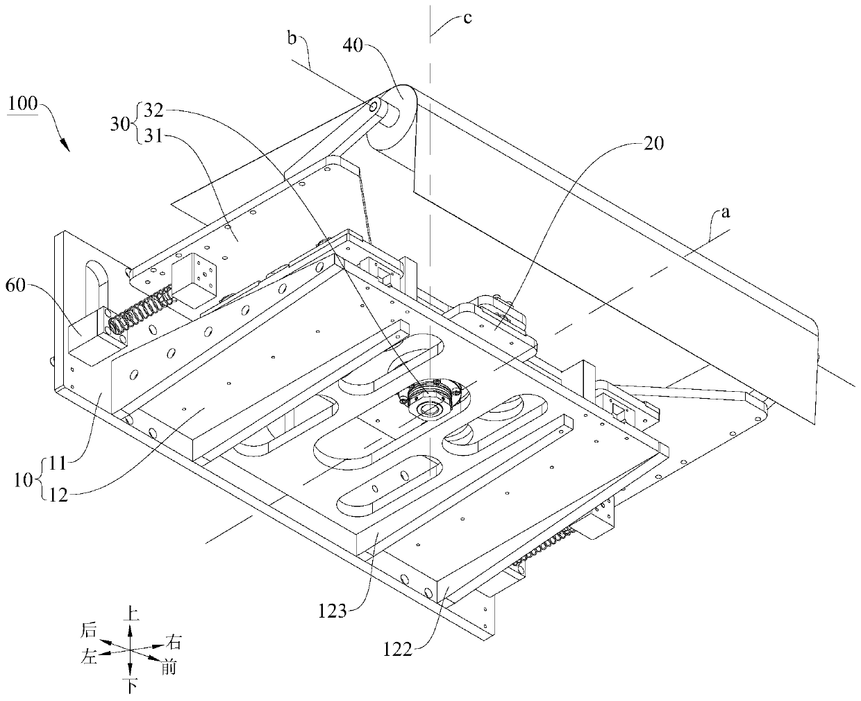 Sticking mechanism of wallpaper laying robot and wallpaper laying robot