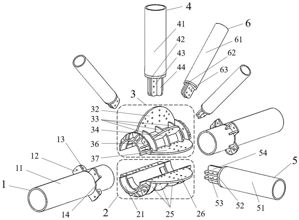 An assembled outer sleeve staggered flange intersecting joint and its construction method