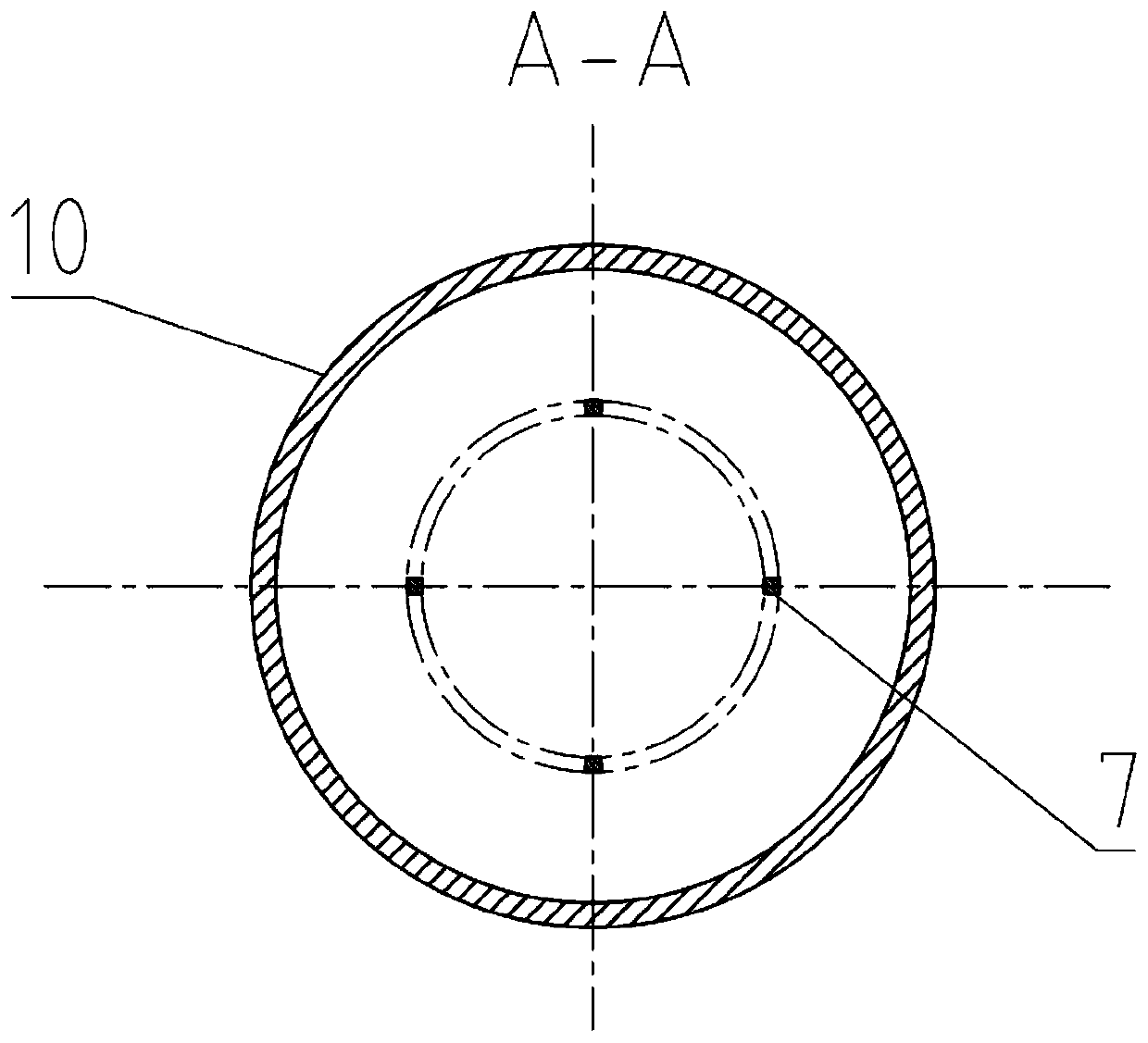 Wide-flow-path highly-efficient gas-liquid separator controlled by utilizing buoy