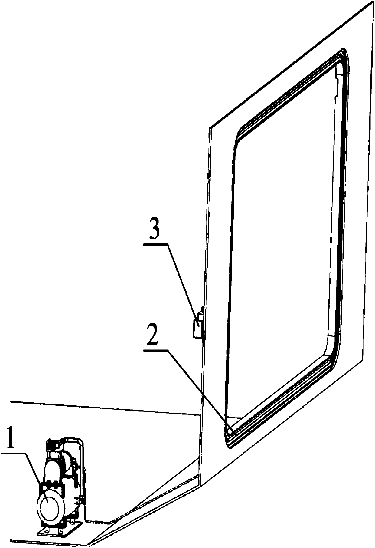 Movable sealing device for large-opening rear cabin door of armored vehicle