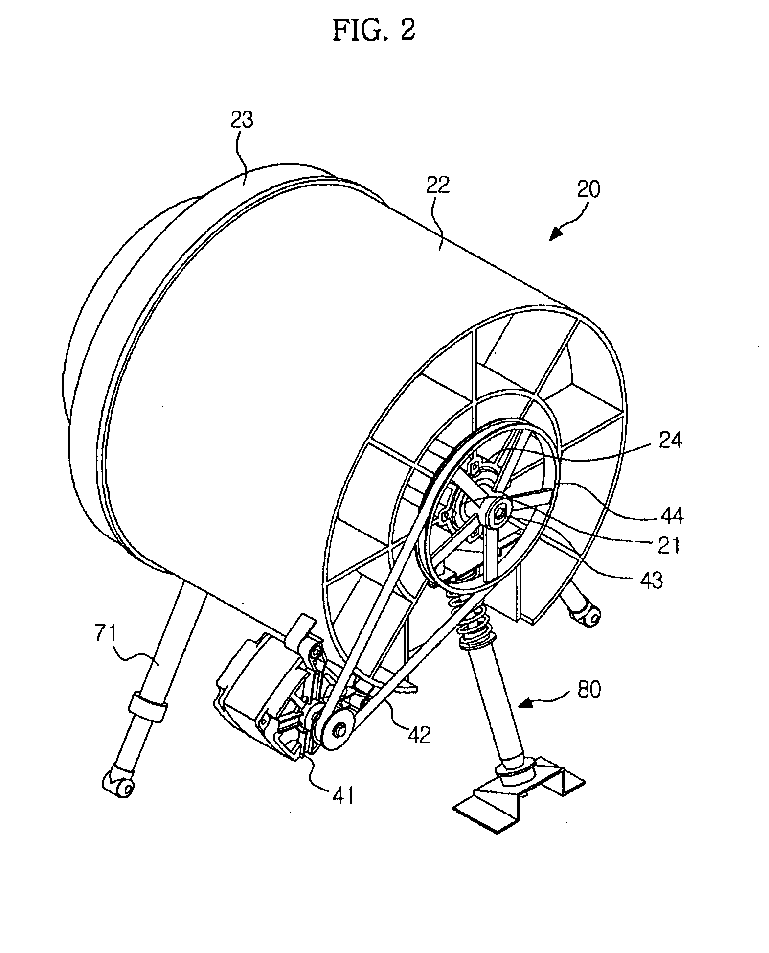 Washing machine and outer tub supporting structure thereof