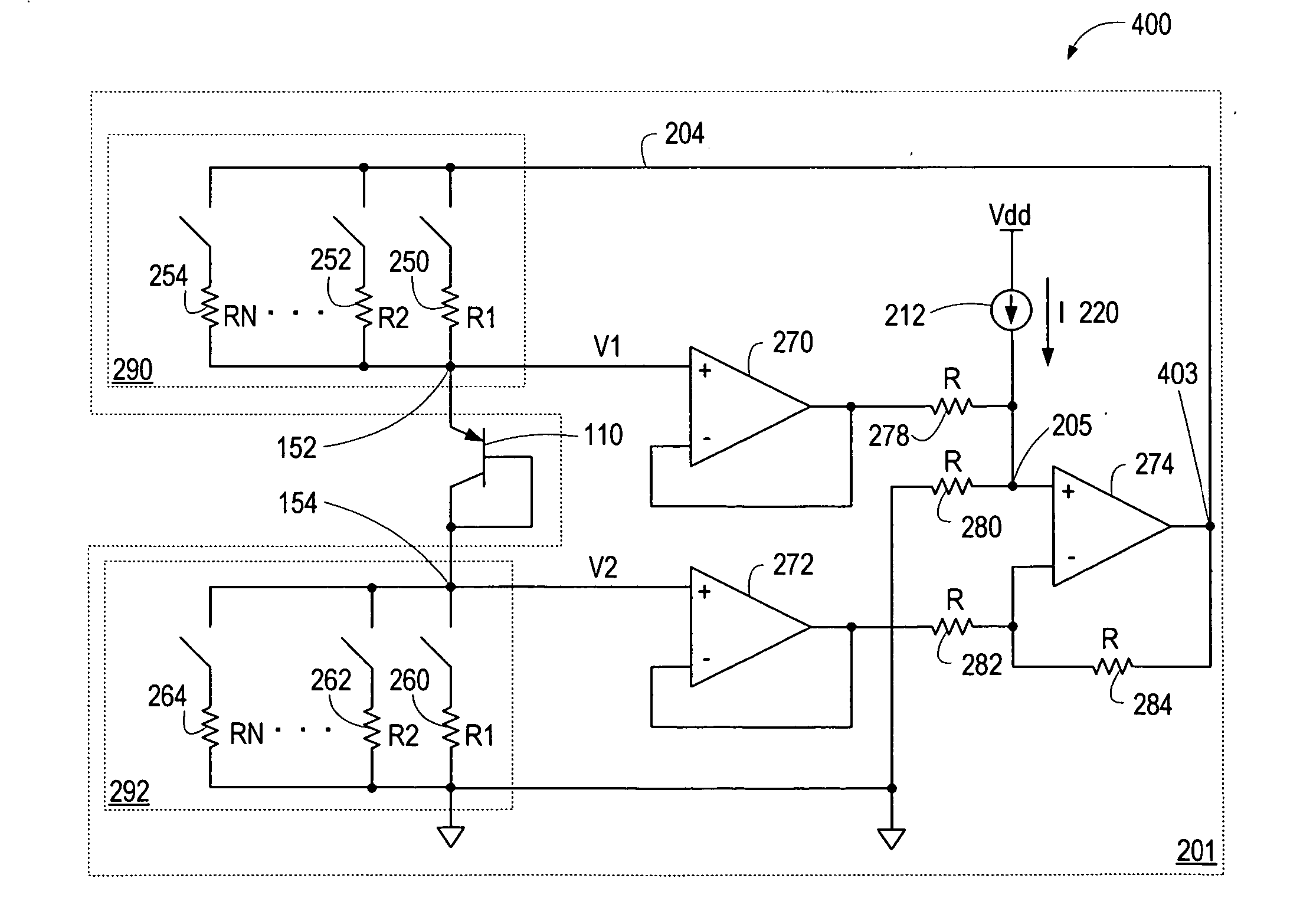 EMI rejection for temperature sensing diodes