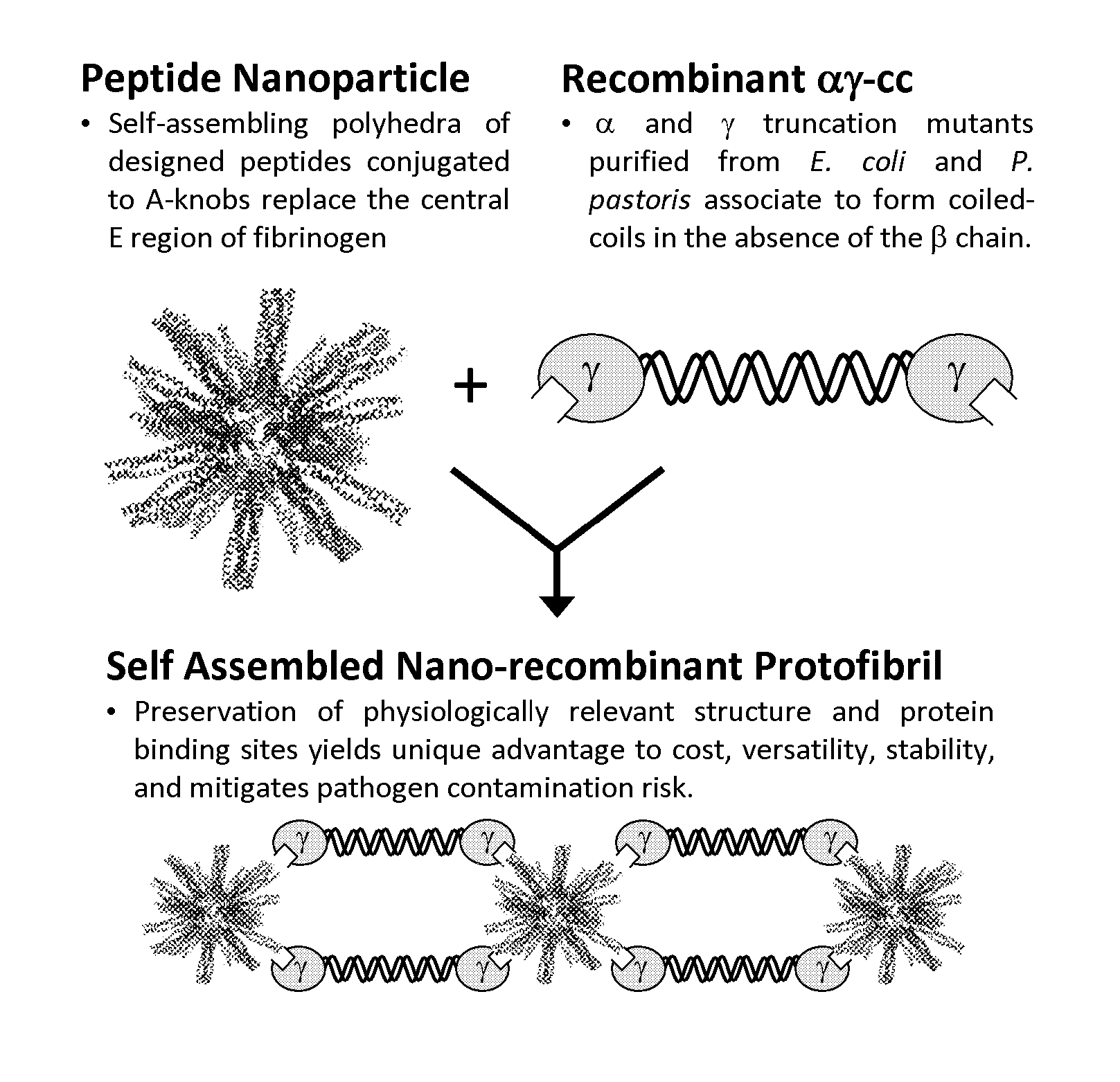 Nano-recombinant fibrinogen for fibrin sealants