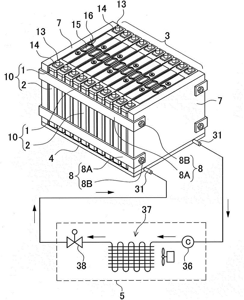 Power source apparatus to supply electric power and vehicle equipped with the power source apparatus