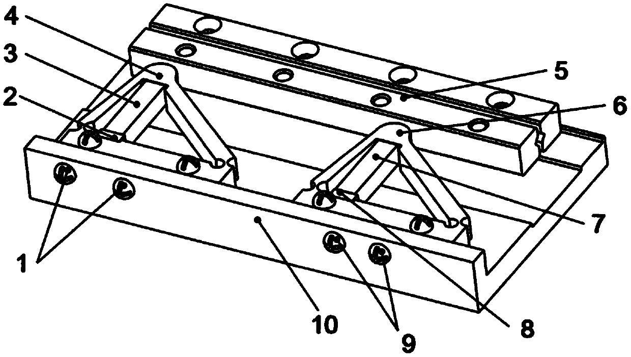 Crawling piezoelectric precision driving device based on asymmetric triangular flexible hinge mechanism