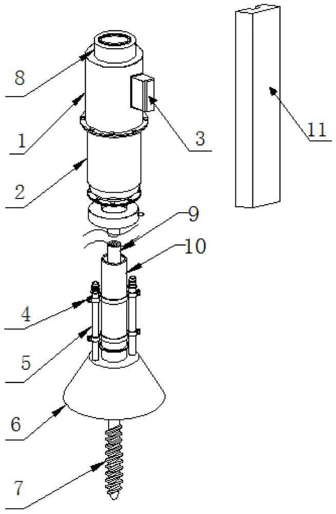 An integrated device for drilling and washing holes for gas pumping in coal mines