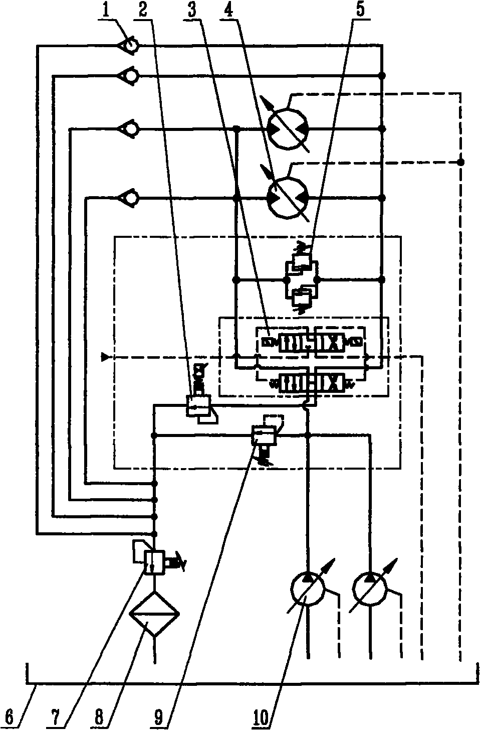 Hydraulic low-speed walking transmission system