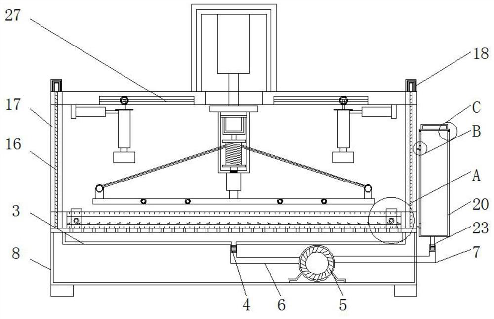 A kind of extrusion molding device for coconut palm mattress