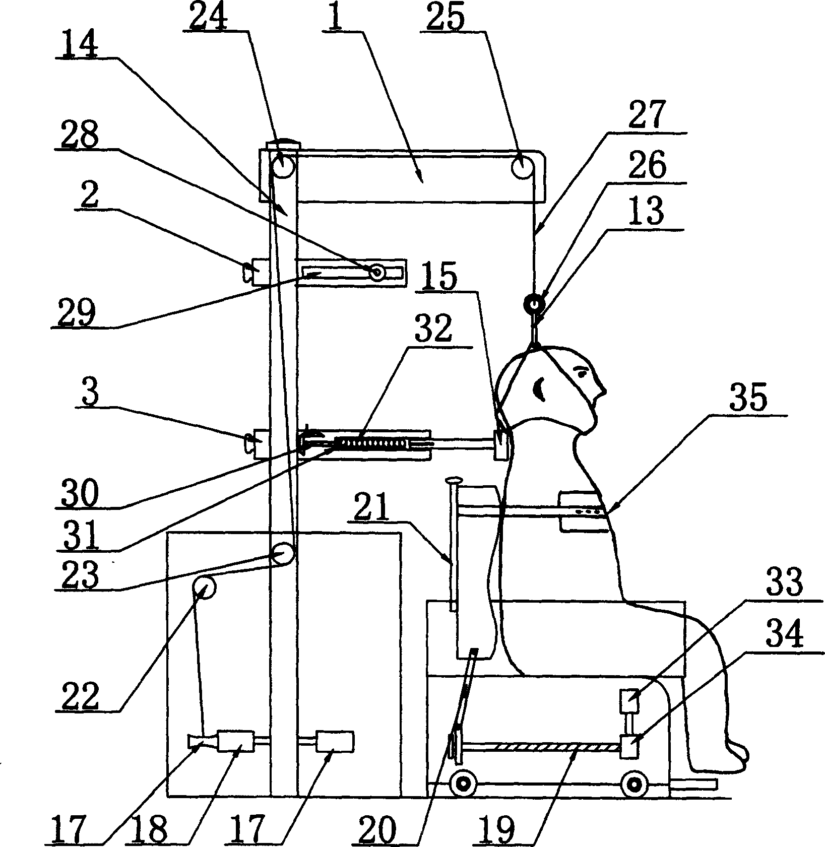 Multifunctional tractor of cervical vertebrae and lumbar vertebra