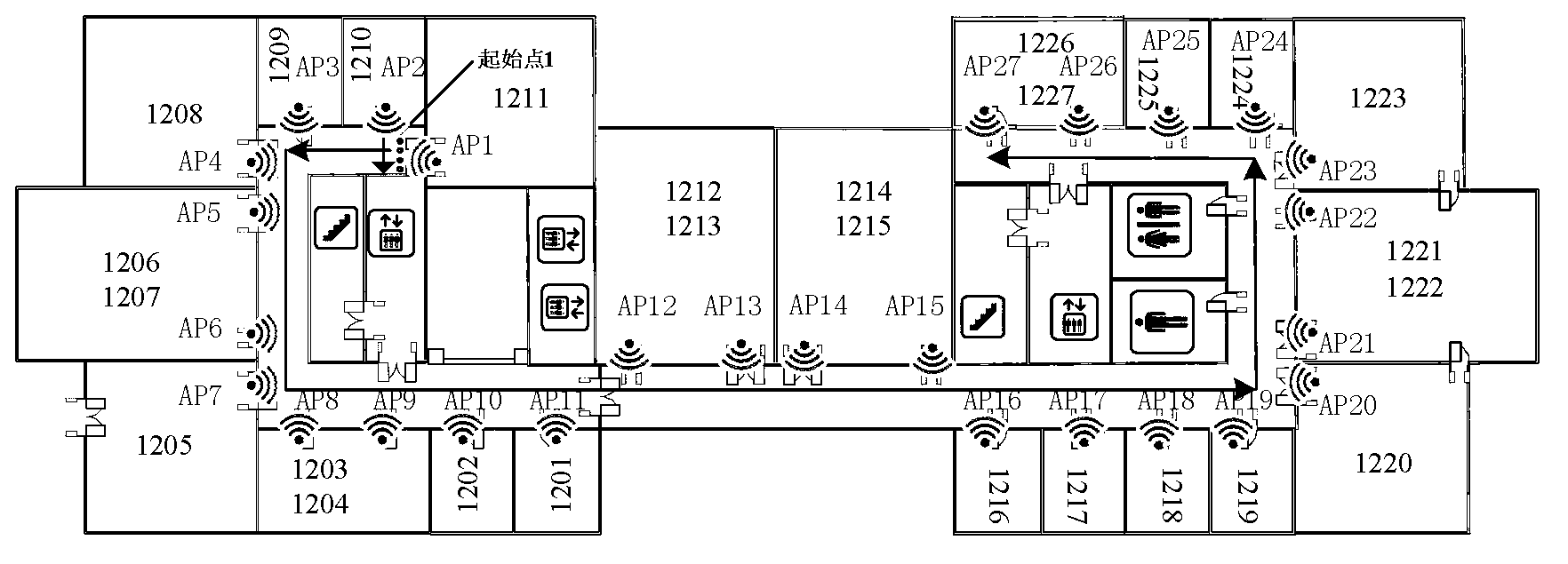 Local linear embedded algorithm based radio frequency map unsupervised classifying method