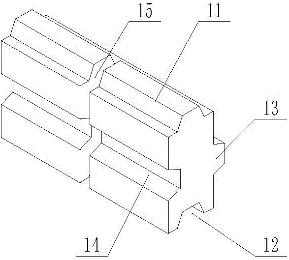 Trapezoid-groove refractory brick