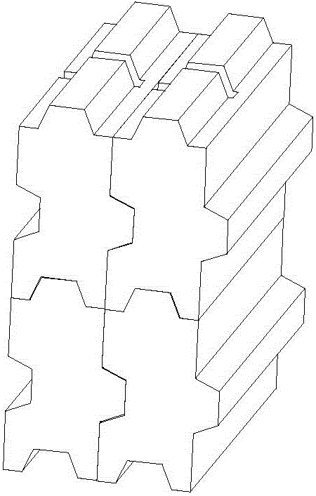 Trapezoid-groove refractory brick