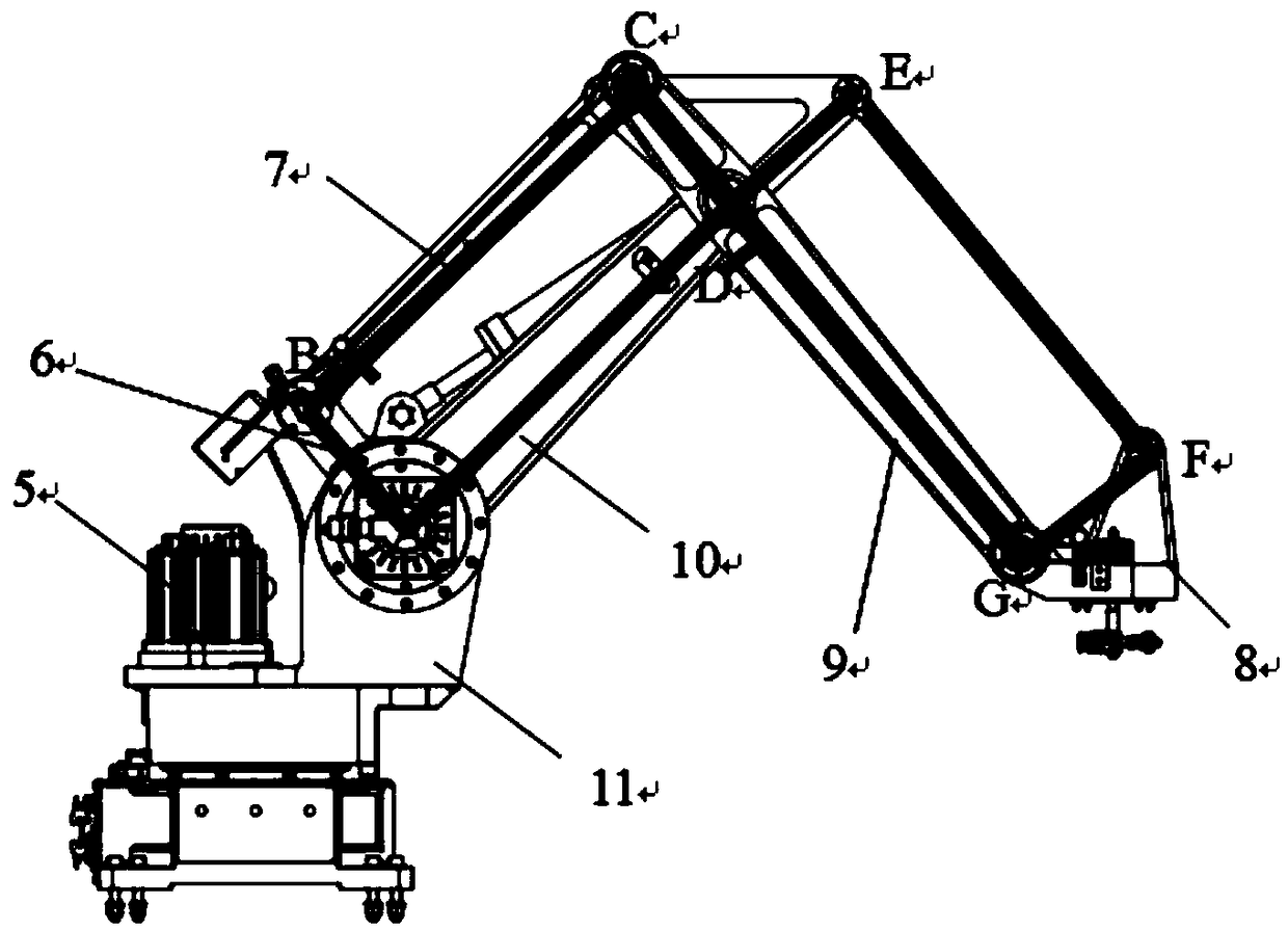 Pure mechanical drive type spray painting robot