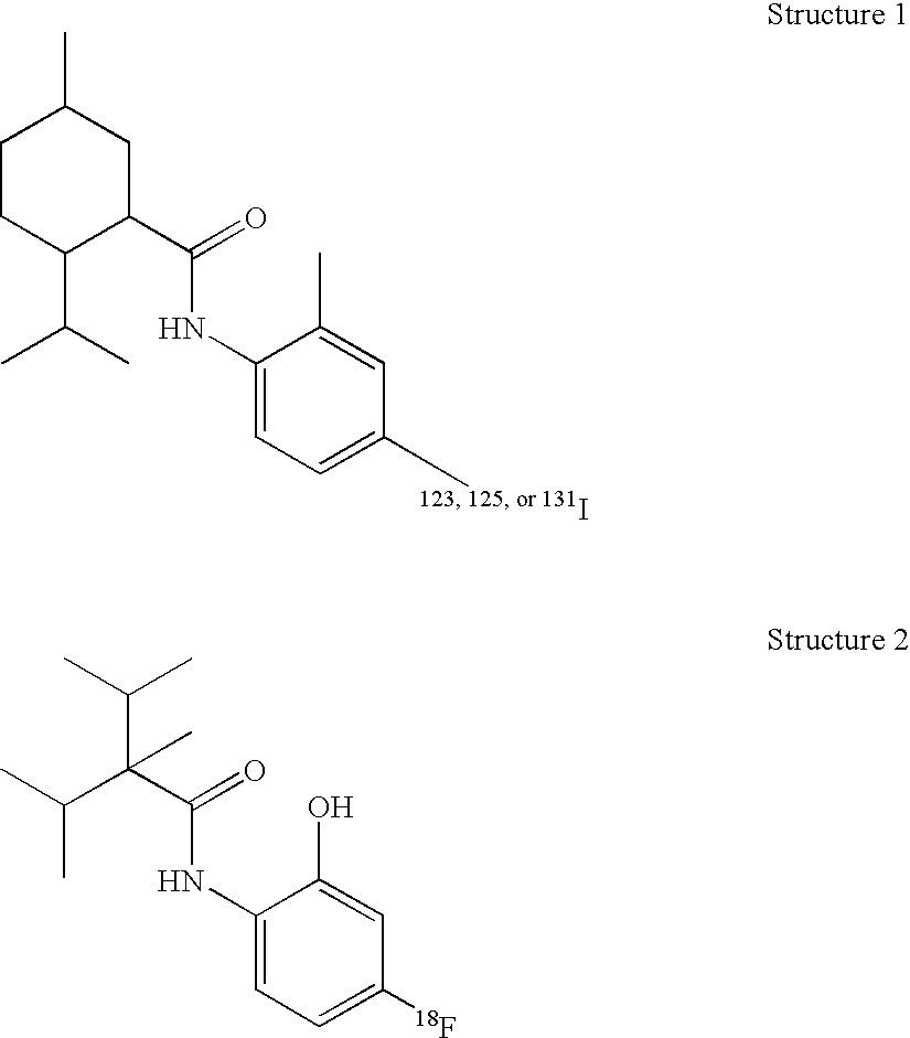 Radioligands for the TRP-M8 receptor and methods therewith