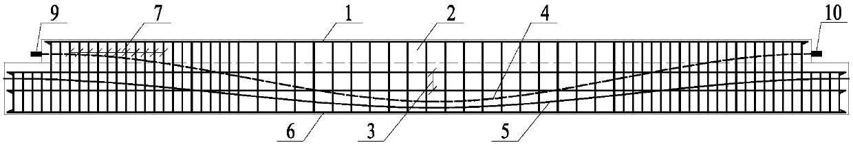 Post-tensioning unbonded co-tensioning prestressed concrete composite beam and design and construction methods thereof