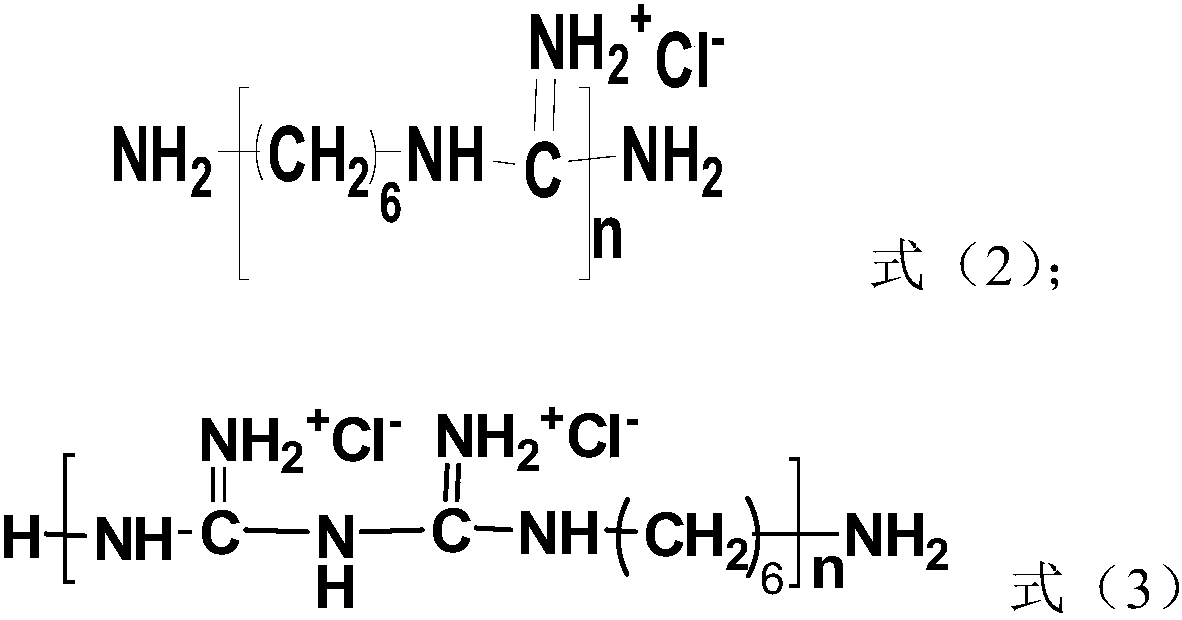 Non-releasing polymer antibacterial masterbatch containing guanidyl side chain, preparation method and applications