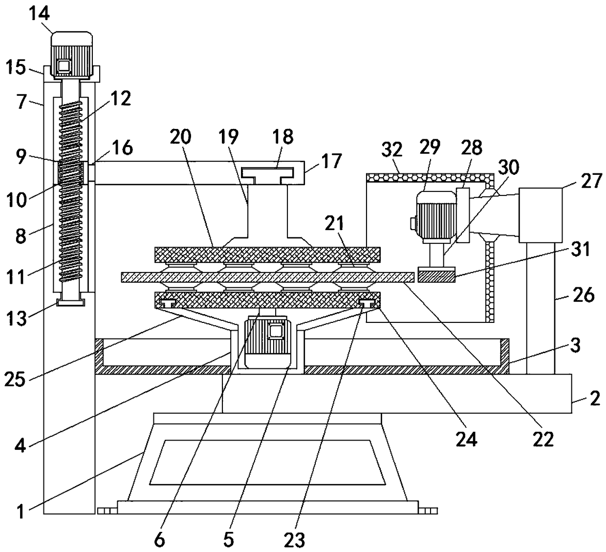 Efficient glass edge grinding device with protection function