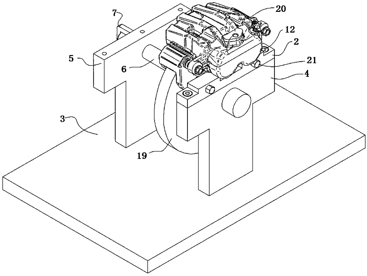 Tooling for brake caliper test