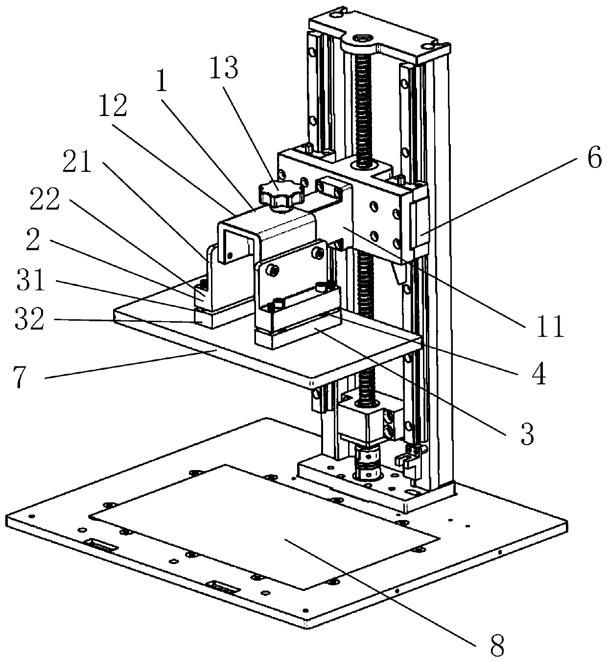 Three-dimensional (3D) printer large-size forming platform leveling device