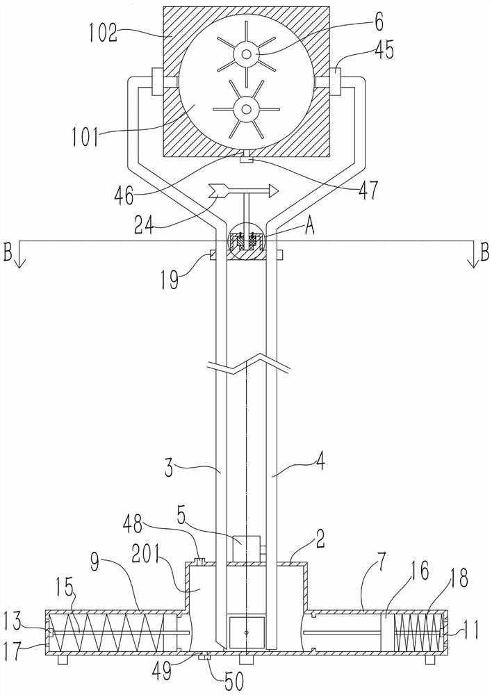 A kind of LED flood light with cooling device