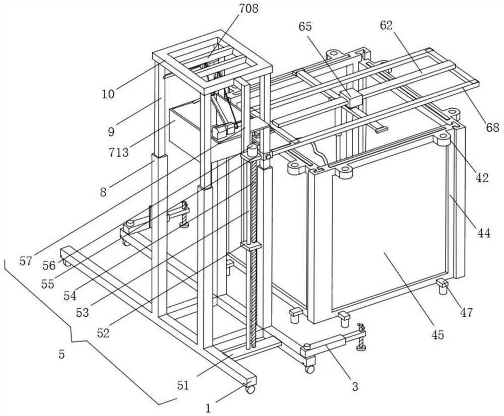 Formwork construction device and construction method for column visualization construction