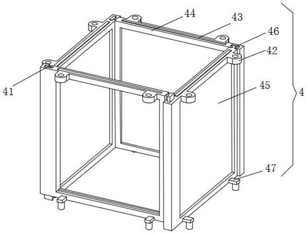 Formwork construction device and construction method for column visualization construction