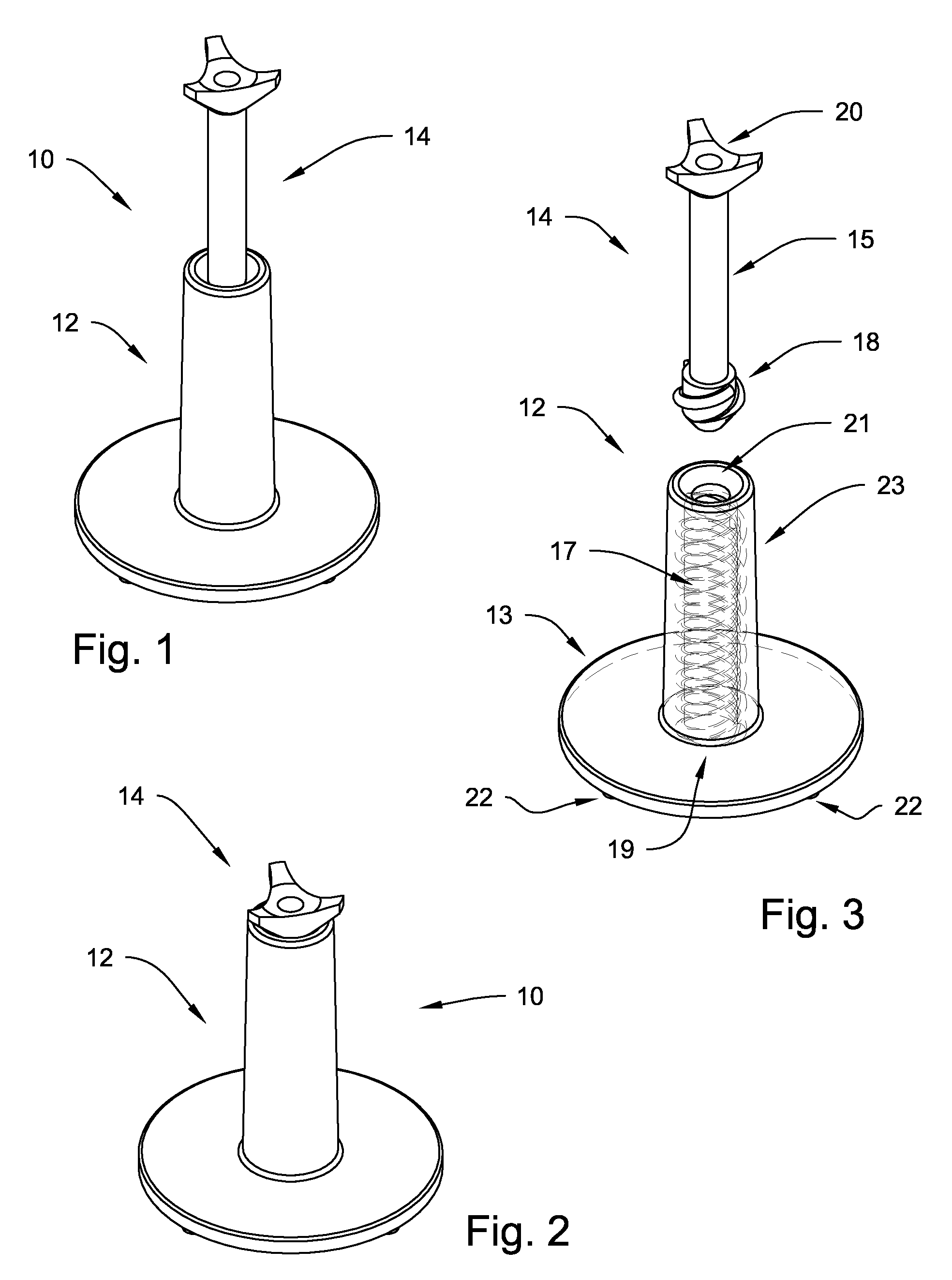 Adjustable height practice golf tee