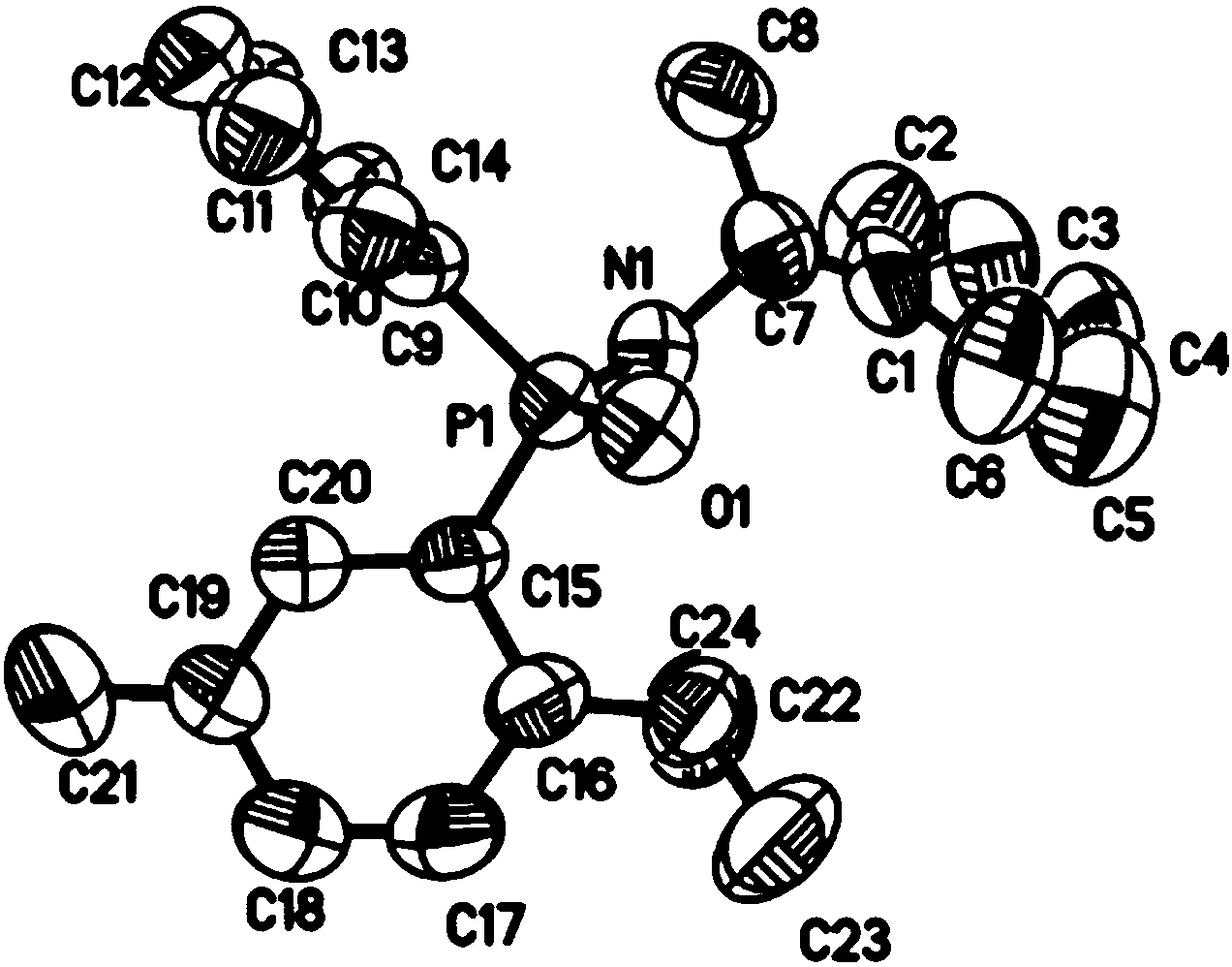 Chiral menthyl phenyl phosphonamide compound and preparation method thereof