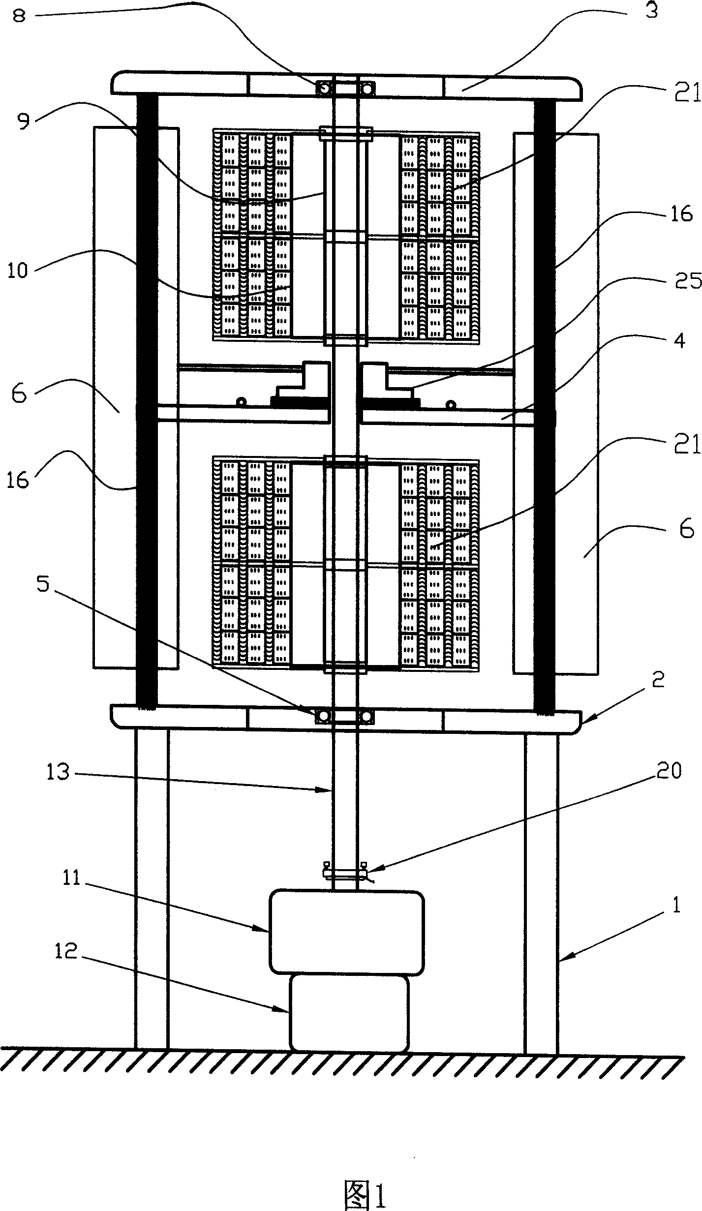 Vertical shaft wind power generator