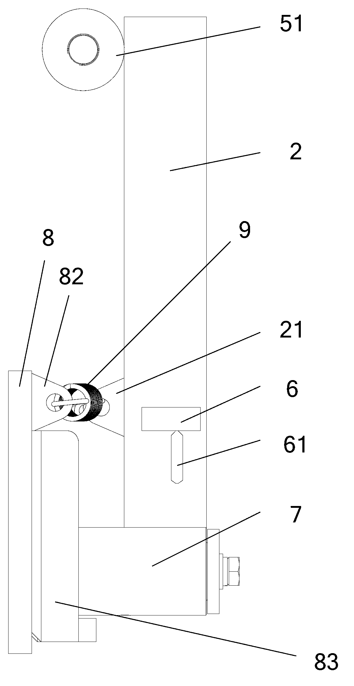 Fly jib auxiliary mounting device and crane