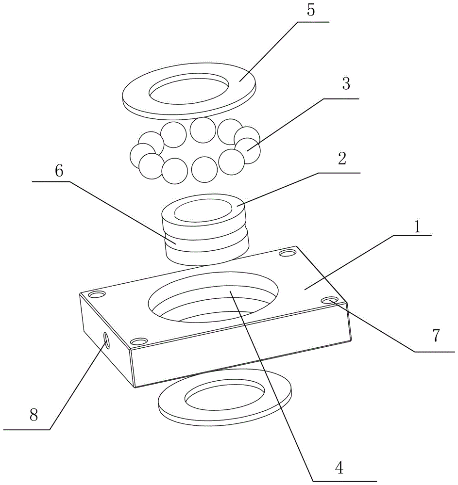 Rectangular precise gap adjusting bearing