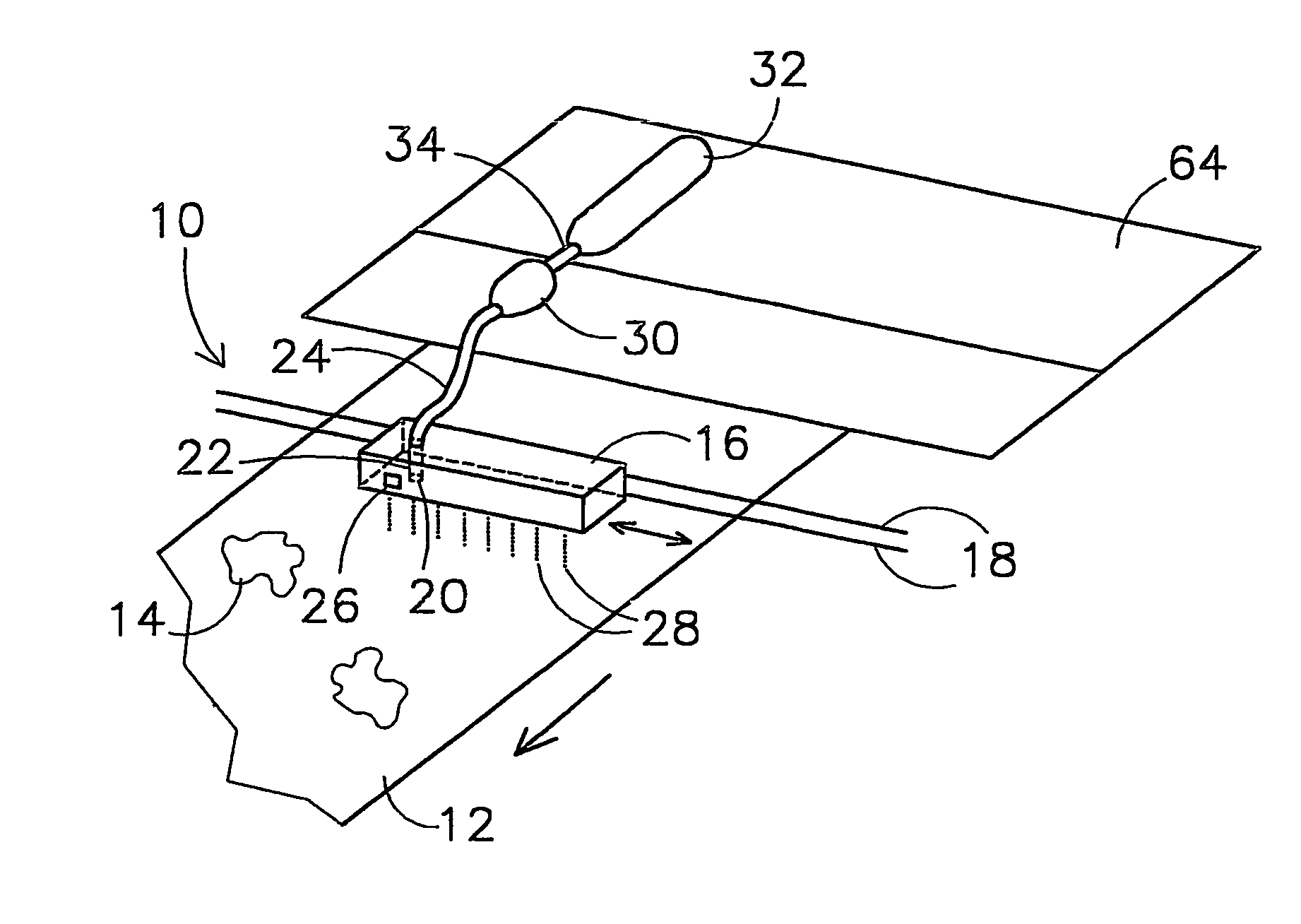 Printing device, flexible reservoir and working container and feed system