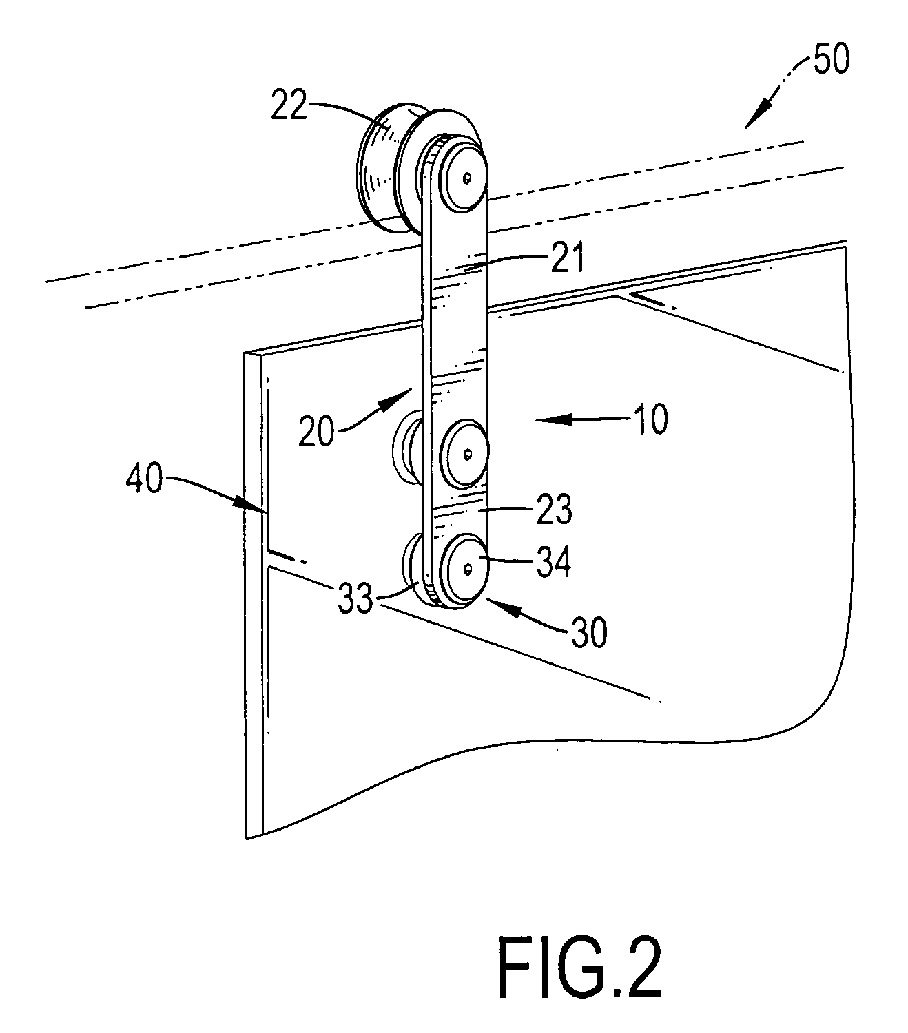 Roller assembly for a frameless sliding glass door