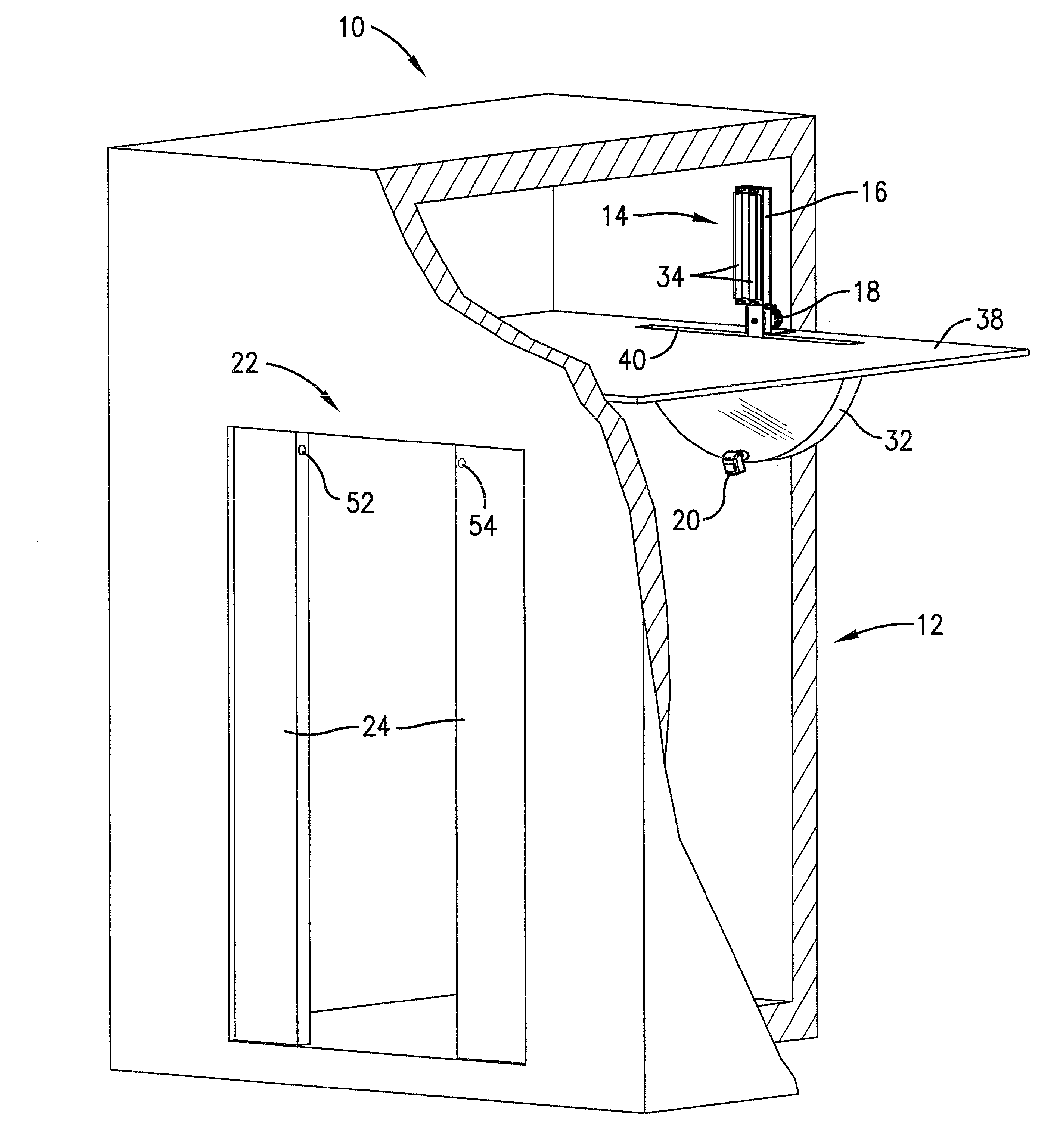 System and method for germicidal sanitizing of an elevator or other enclosed structure