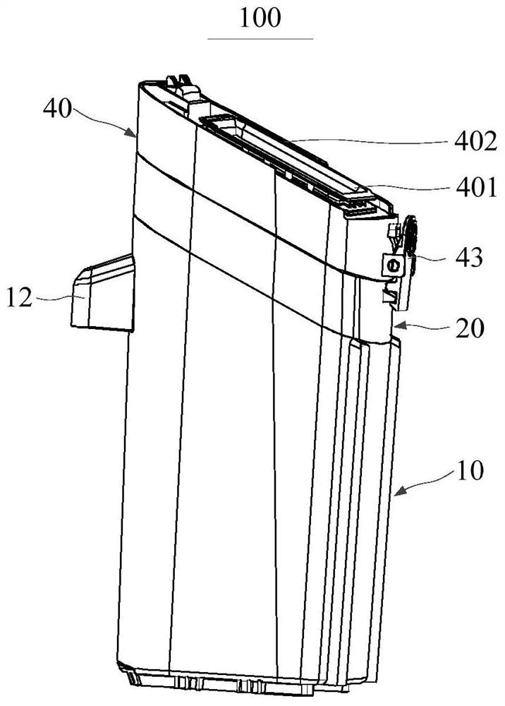 Waste water tank of cleaning device and cleaning device having same