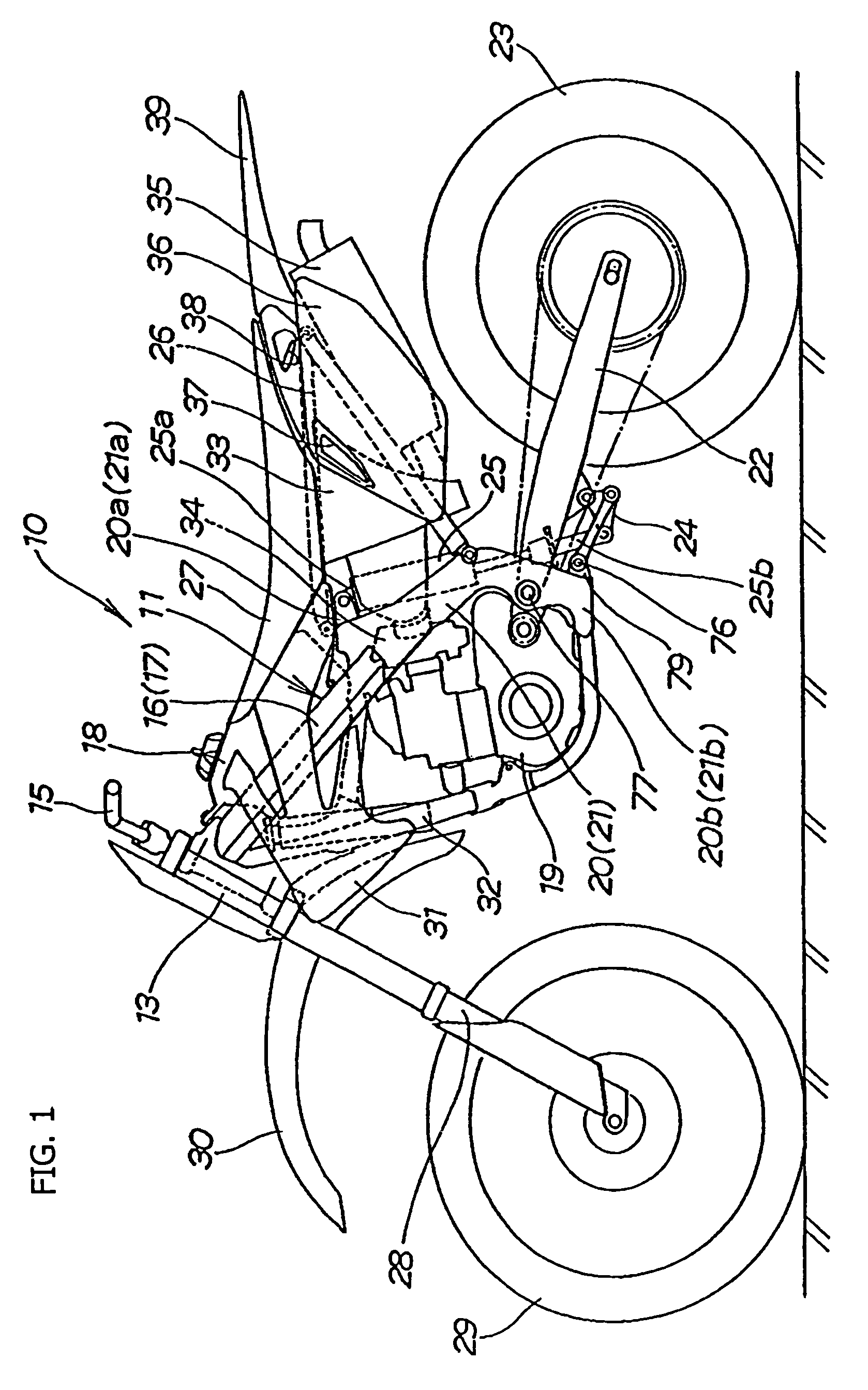 Motorcycle frame structure